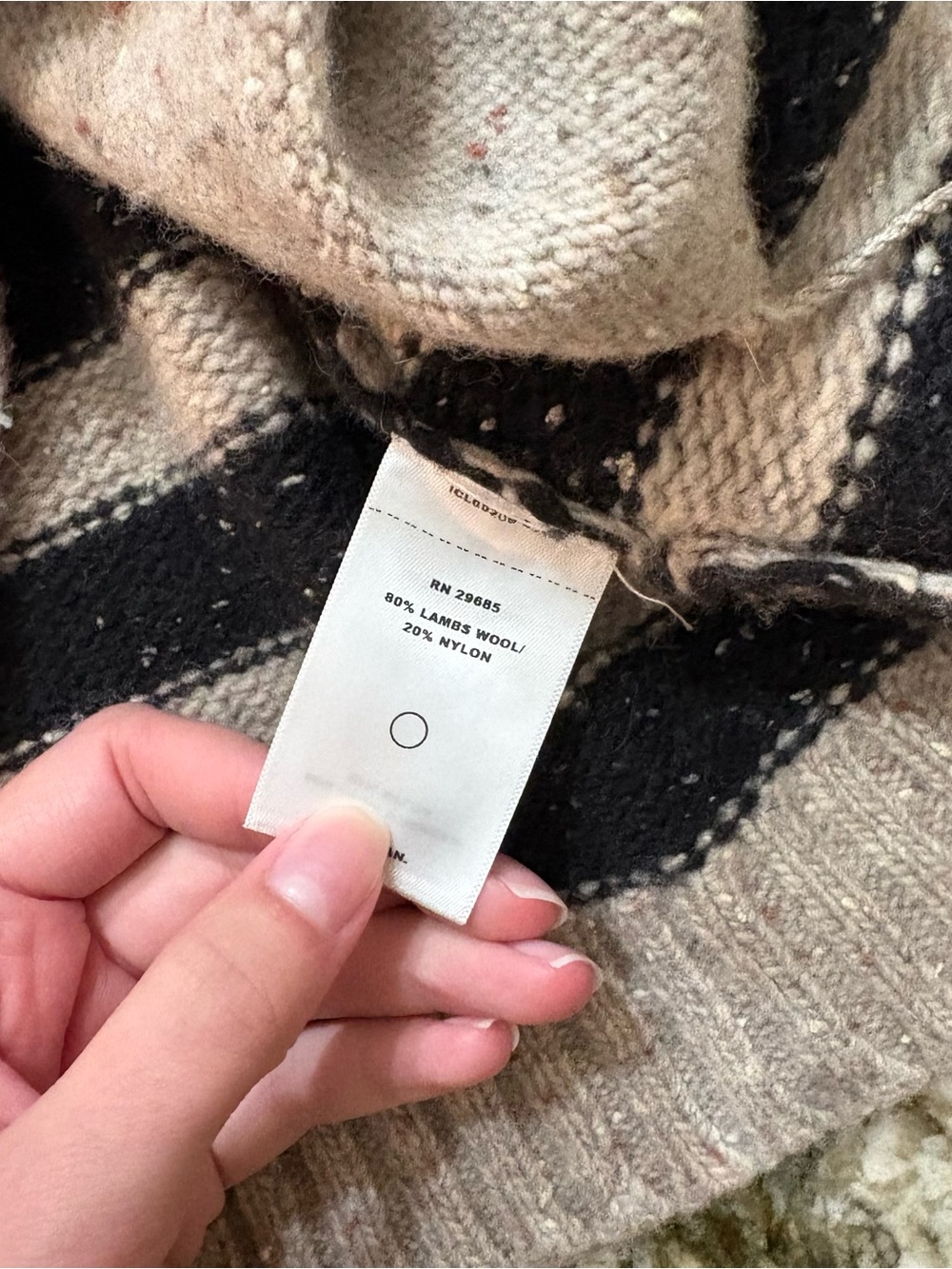 Pendleton Camp Stripe Lambswool Blend Wrap Cardigan - Picture 4 of 5